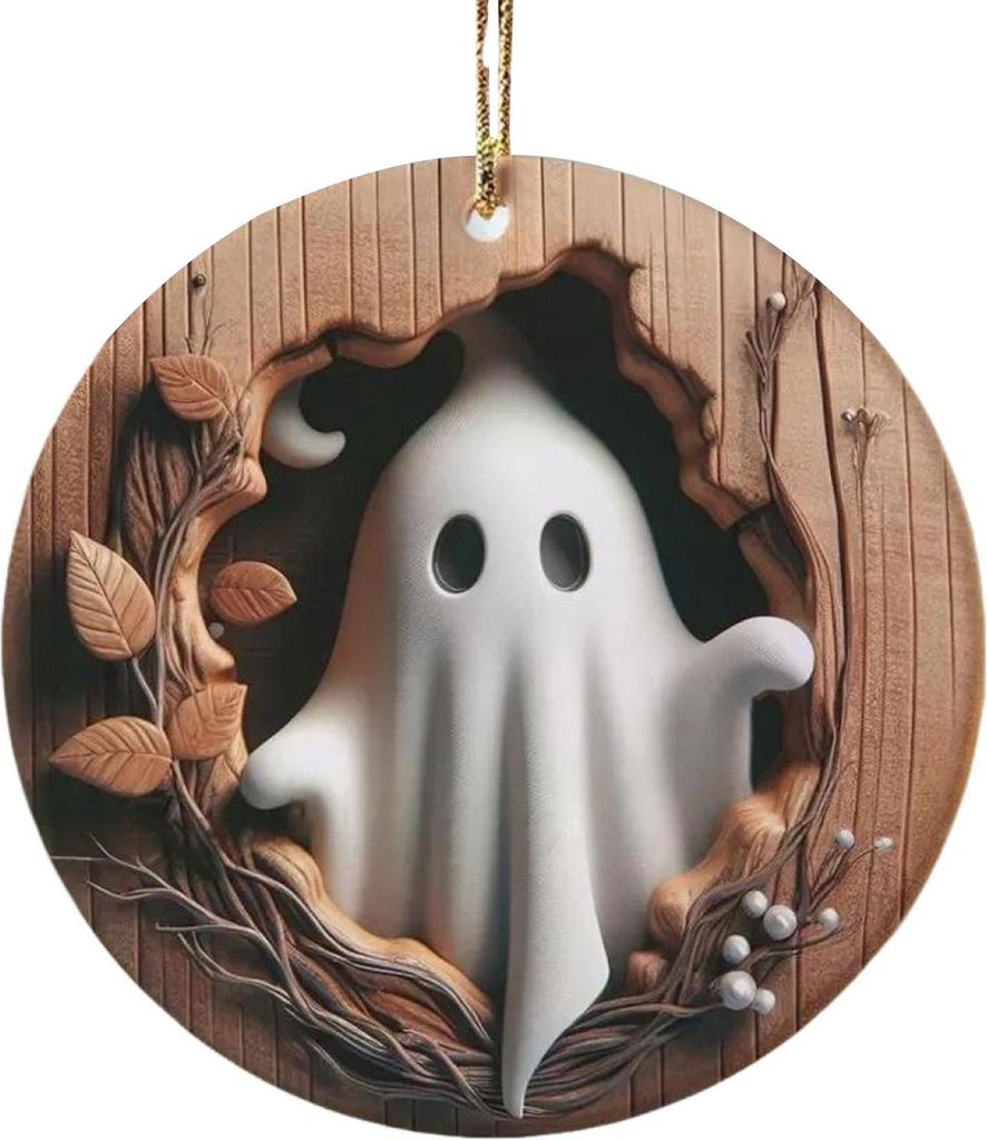 Weihnachtsbaumschmuck mit Tiermotiven, 2D, flach, Waldtier-Design, Acryl-Anhänger zum Aufhängen für Garten, Weihnachtsbaum und Zuhause