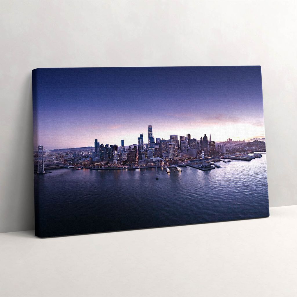 Ansicht von San Francisco – Leinwandbild Wandbild – 60x40 cm – Leinwandbilder – Wandbilder – Schlafzimmer – Flur