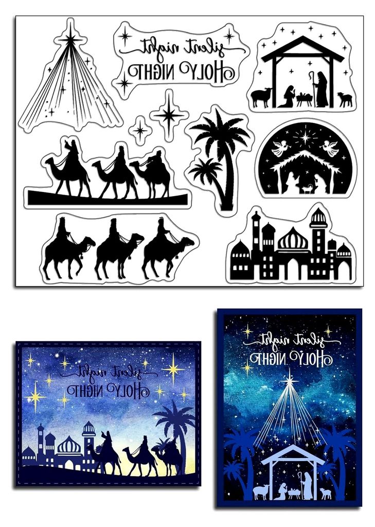 Klarsichtstempelset Heilige Nacht - Stern von Bethlehem für Scrapbooking und Kartenherstellung zur Geburt von Jesus Christus