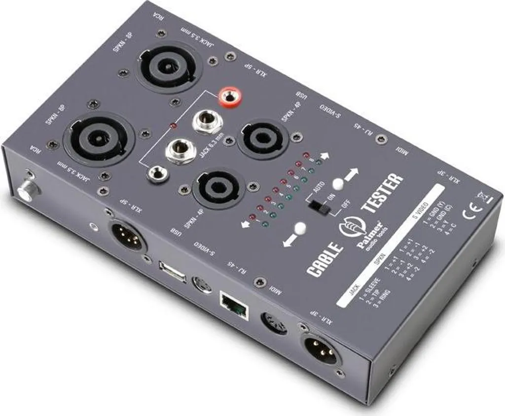 Palmer AHMCTXL Testeur de Câbles Audio Polyvalent pour Studio et Scène
