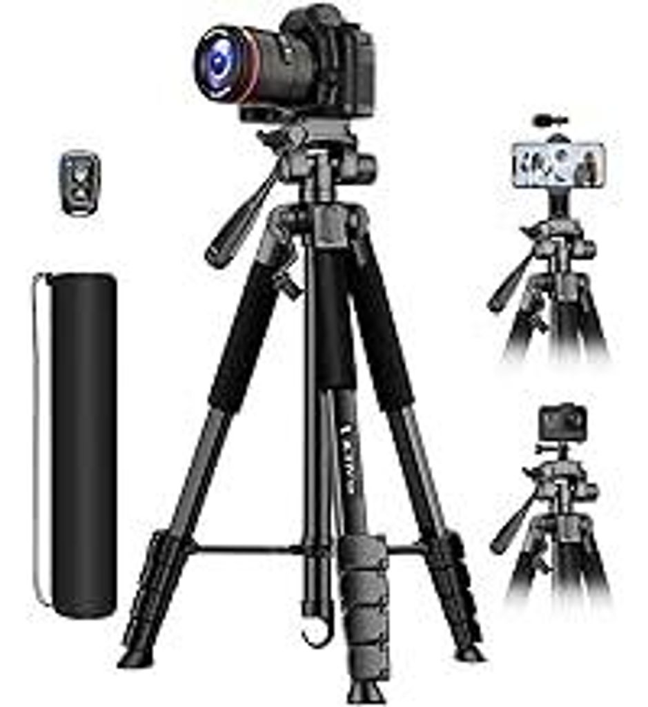 Victiv 2025 Upgrade Kamera Stativ, 172cm Verstellbares Camera Tripod, mehr Stabilität und Komfort, Aluminium Dreibein Stativ mit 3-Wege-Kopf für ...