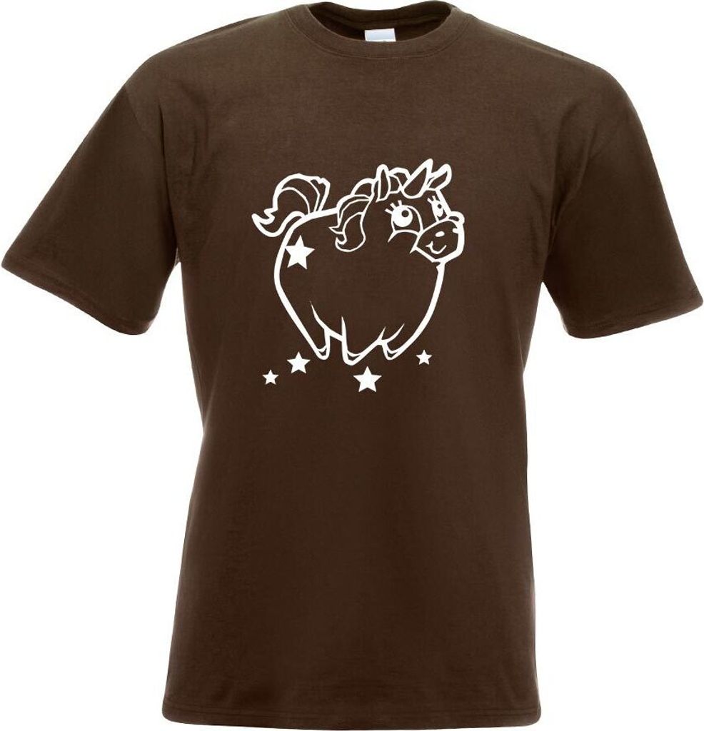 Kiwistar - T-Shirt - Chocolate - Pummeliges Einhorn Herren Funshirt Bedruckt Design Sprüche Spruch Motive - mit Motiv Bedruckt - Funshirt Design -...