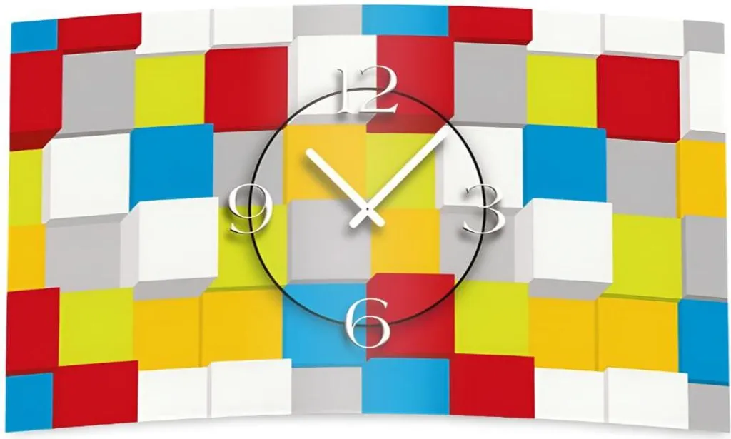 Orologio da Parete Colorato Moderno dixtime 3D-0046 - Idea Regalo Design
