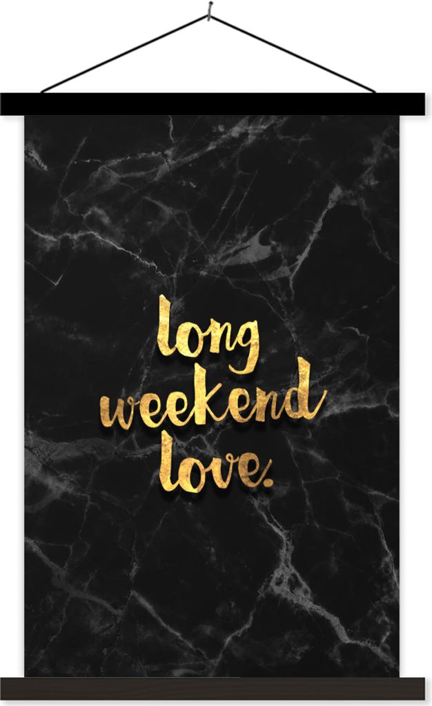 MuchoWow® Textilposter Zitate - Liebe - Gold - Marmor Produktbild 