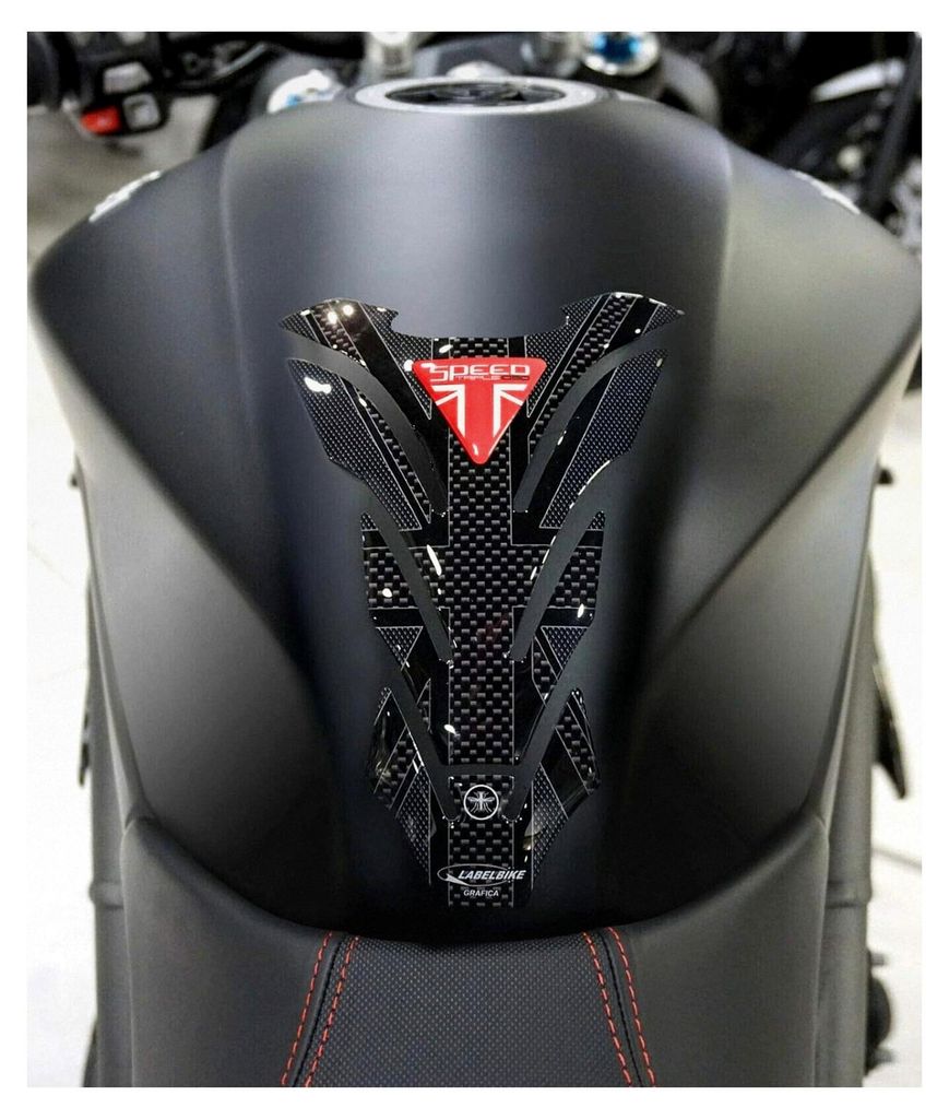 3D Aufkleber für Motorrad Tankpad Schutz und Dekoration aus Harz kompatibel mit Triumph Speed Triple 1050 Union Jack