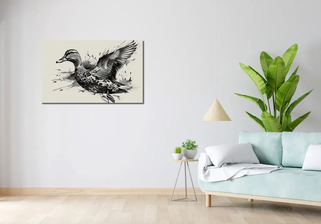 Décoration Murale Canards en vol 100x60 cm Tableau Impression XXL - 2