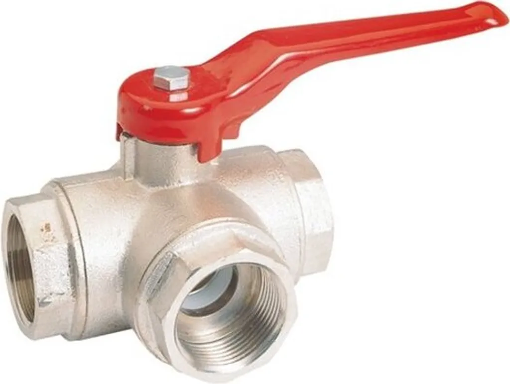 Robinet à Bille Vetus 1/2 Trois Voies pour Distribution d'Eau et Carburant