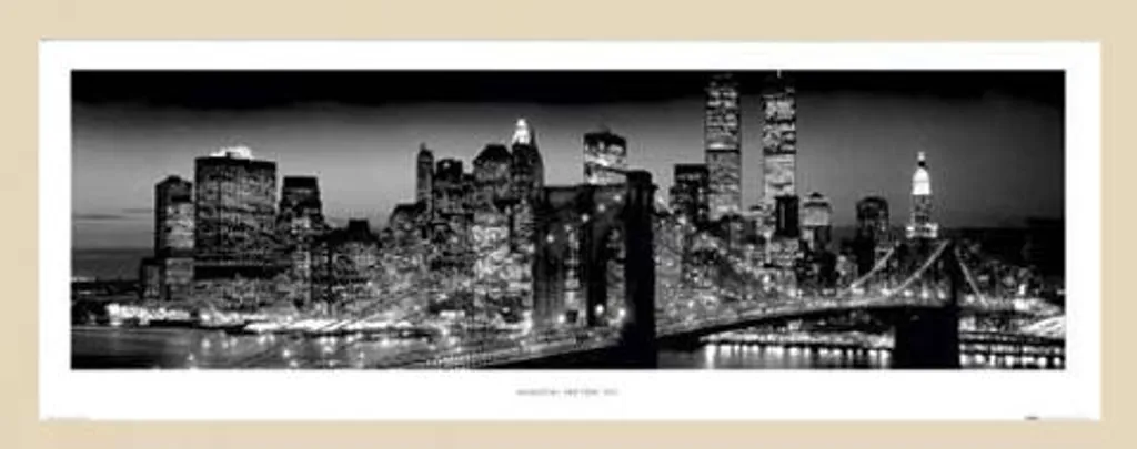 Quadro Manhattan Richard Berenholtz Bianco e Nero - Cornice Shinsuke® 12x36