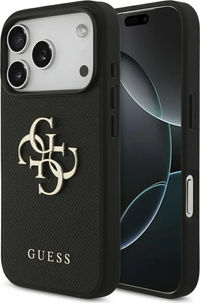 Etui Guess Grained Big 4G & Classic Logo Na Iphone 17 Pro - Czarne