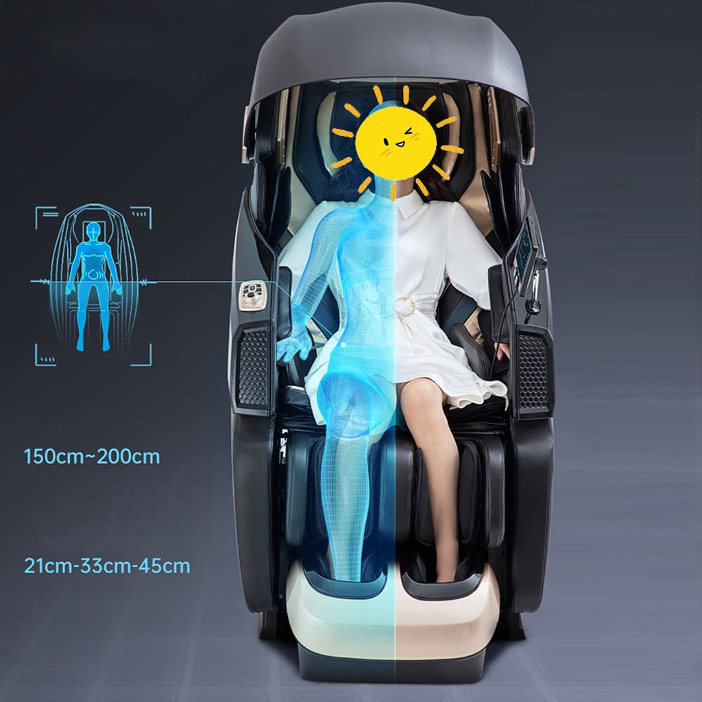3D Massagesessel, Wärmefunktion, Sprachsteuerung,Zero Produktbild 9