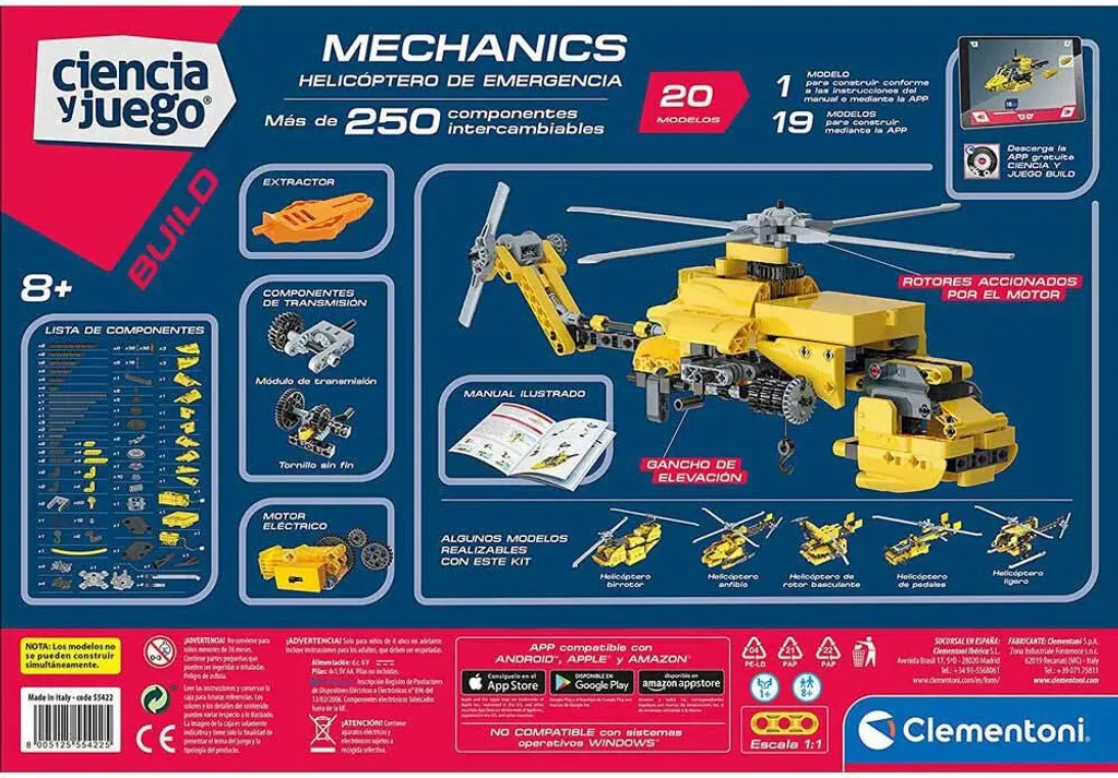 Jeu de Construction Scientifique STEM Clementoni 55422 Kit Mécanique - 8