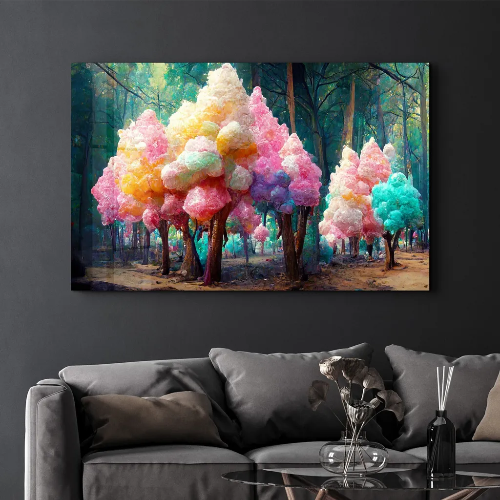 Wallity, SPR-1368 - 46 x 72, Pittura decorativa su vetro temperato, Multicolore, 100% vetro temperato, 46 x 72 cm