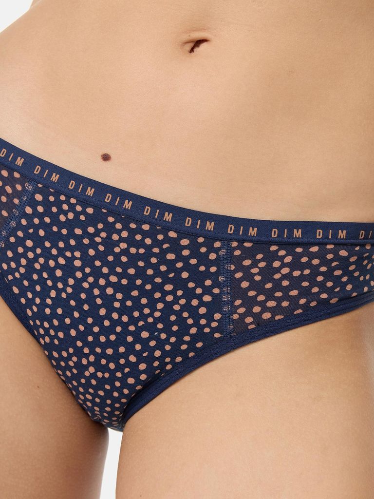 DIM Protect Periodenunterwäsche Slip mit Punkten, normale Blutung, Bio Baumwolle