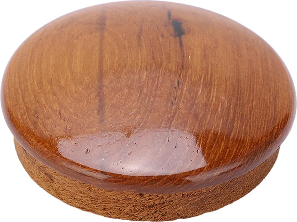 Cuffia centrale del volante marino 63,5 mm/2,5 pollici in teak finitura lucida chiara per yacht