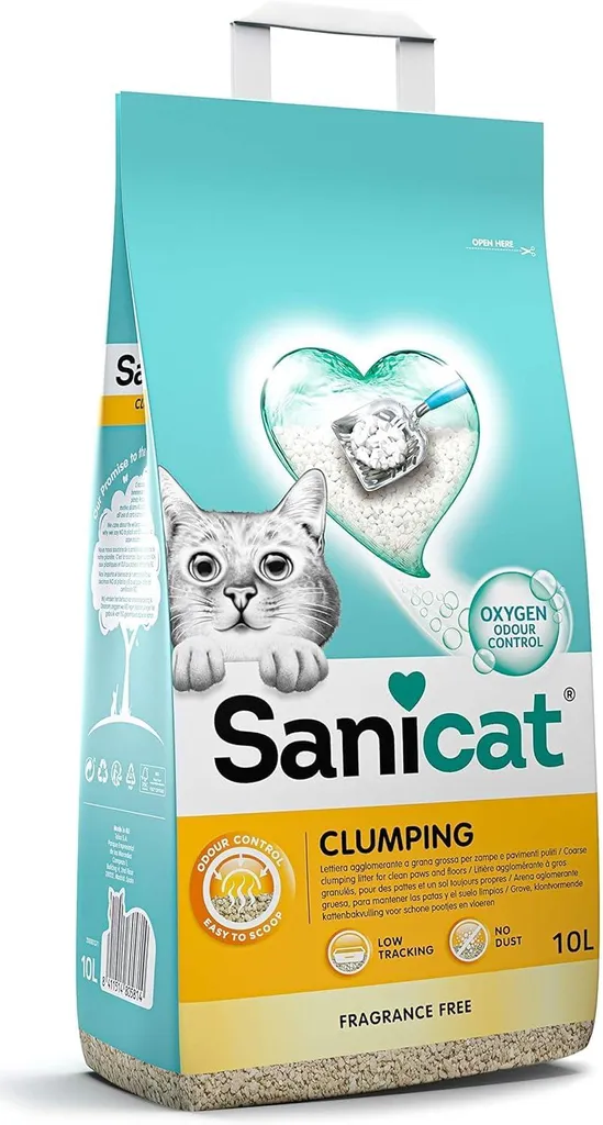 Litière pour Chat sans Odeur Sanicat 10L Bentonite Ultra Propreté