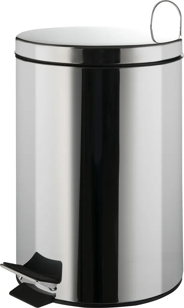 Poubelle en acier inoxydable brillant 3 L - Corbeille ronde petit format