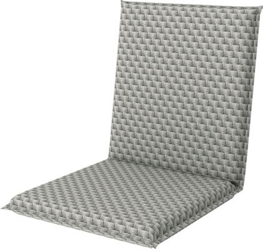 Stuhlauflage Gartenauflage Auflage 100 x 48 x 6 cm grau geeignet für den Außenbereich