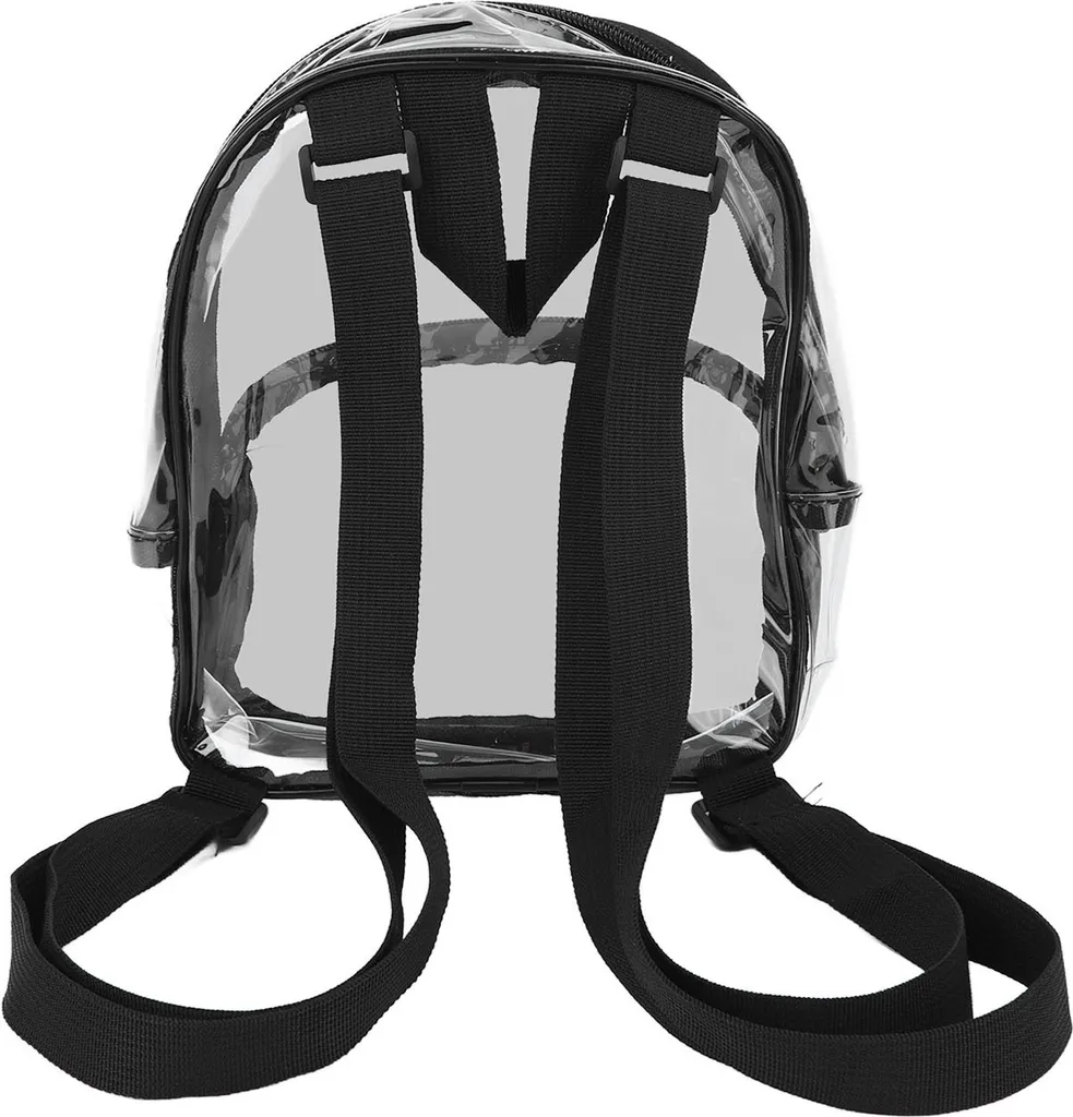 Zaino Trasparente In PVC – Per Scuola, Concerti E Lavoro – Capiente Per PC 15,6'' – Blu Pavone - 2