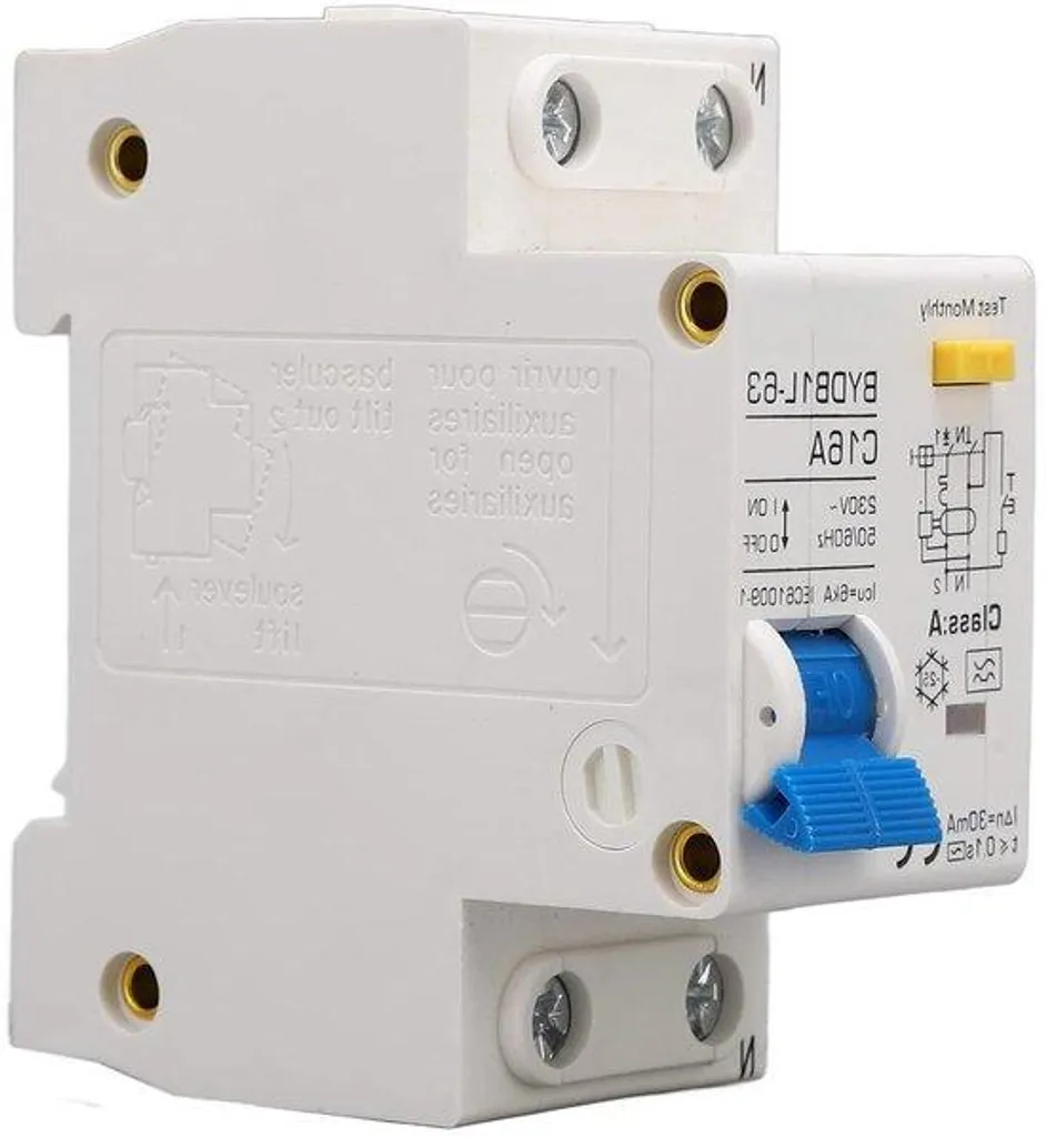 Disjoncteur différentiel 16 A pour protection électroménager et CC 230V