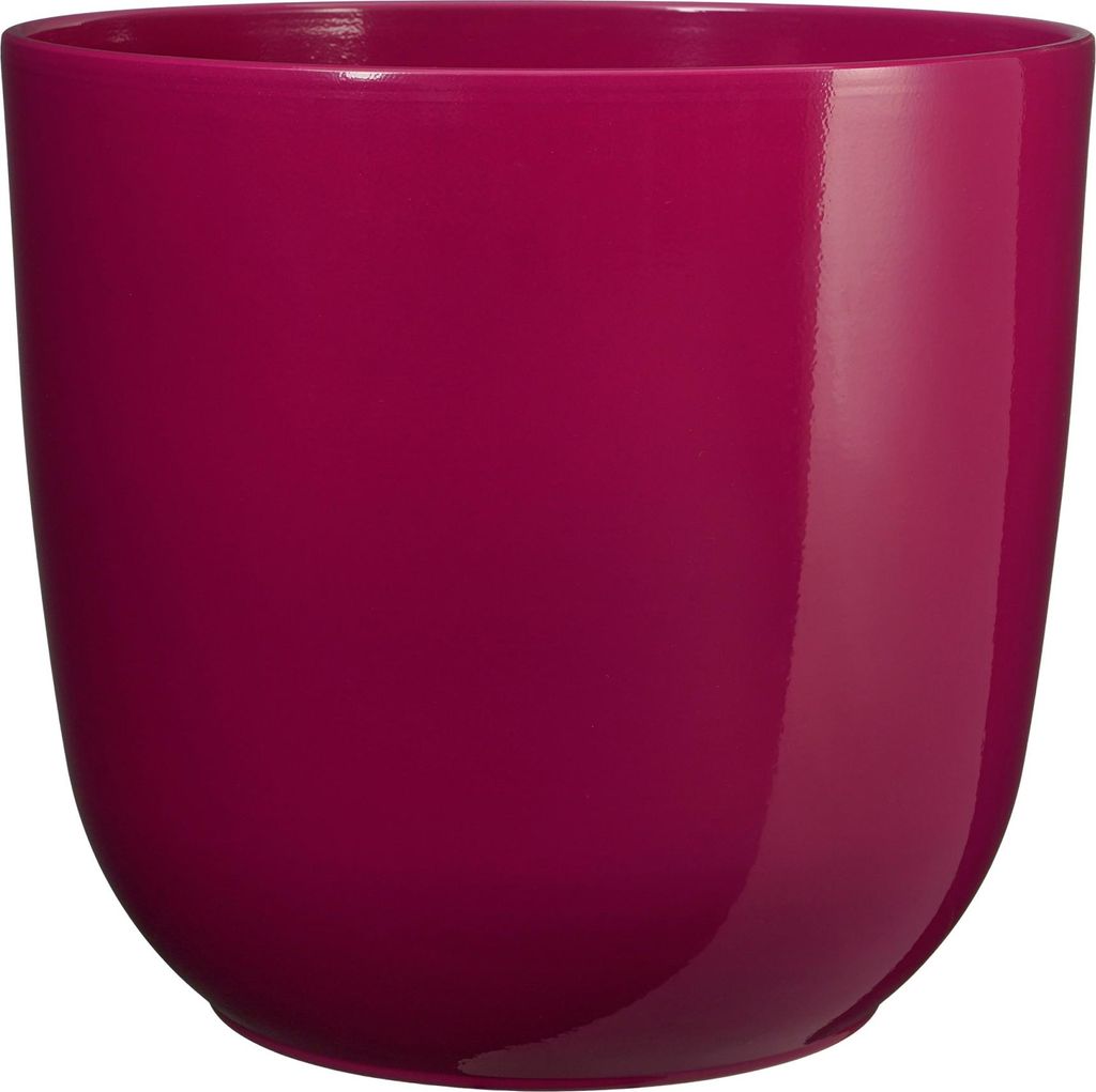 Blumenübertopf "Tusca" aus Keramik H 25 cm – Ø 28 cm Fuchsia - Übertopf Keramik Blumentopf Pflanztopf