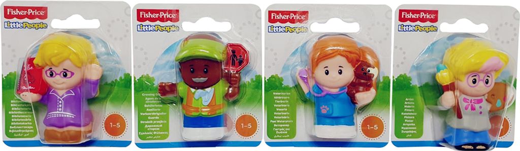 Little People Spielfiguren Set Malerin, Bibliothekarin, Tierärztin, Schülerlotse
