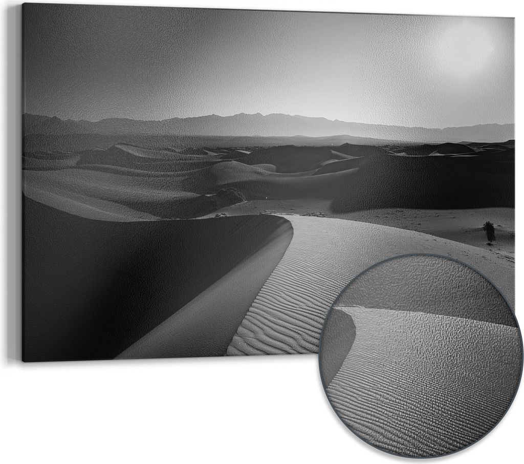 DEQORI Magnettafel Metall 60x40 cm 'Wüstenstille' Whiteboard Pinnwand Magnetboard Büro