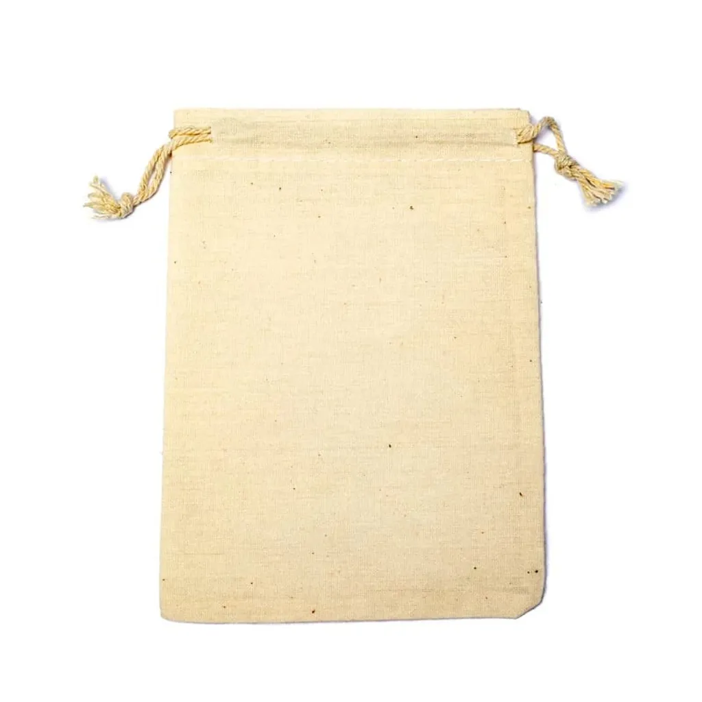 Pochon Cadeau Mariage et Baptême en Coton 17x23cm - Lot de 10 Unités