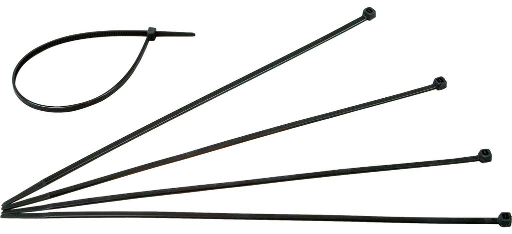 Kabelbinder schwarz 300x4,8mm Kunststoffzunge/-nase, Produktbild 