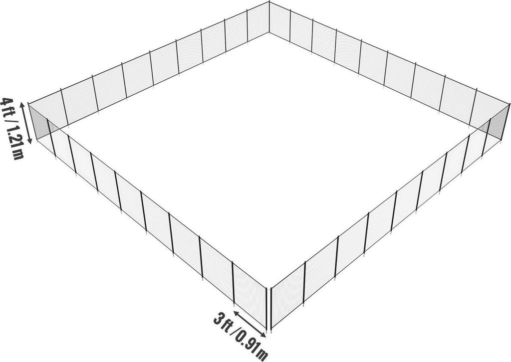 Poolzaun, 4 x 108 FT Poolzäune für eingelassene Pools, abnehmbarer Kindersicherheitszaun für Pools, einfach zu installierender DIY-Poolzaun, 340...