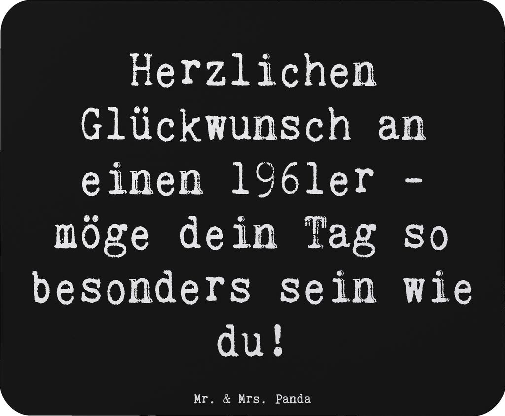 Mr. & Mrs. Panda Mousepad Spruch 1961 Geburtstag - Schwarz - Geschenk, notebook mauspad, liebevoller, mousematte, besonderer Tag, Alter, Feier, Hap...