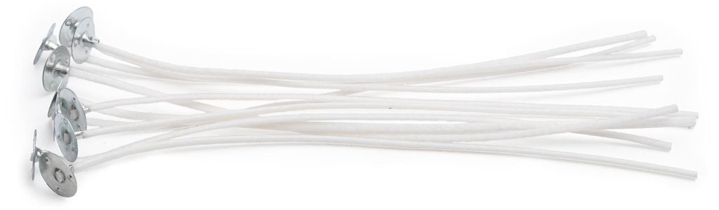 Baumwolldochte mit Platte 32N 16 cm 10 Stück
