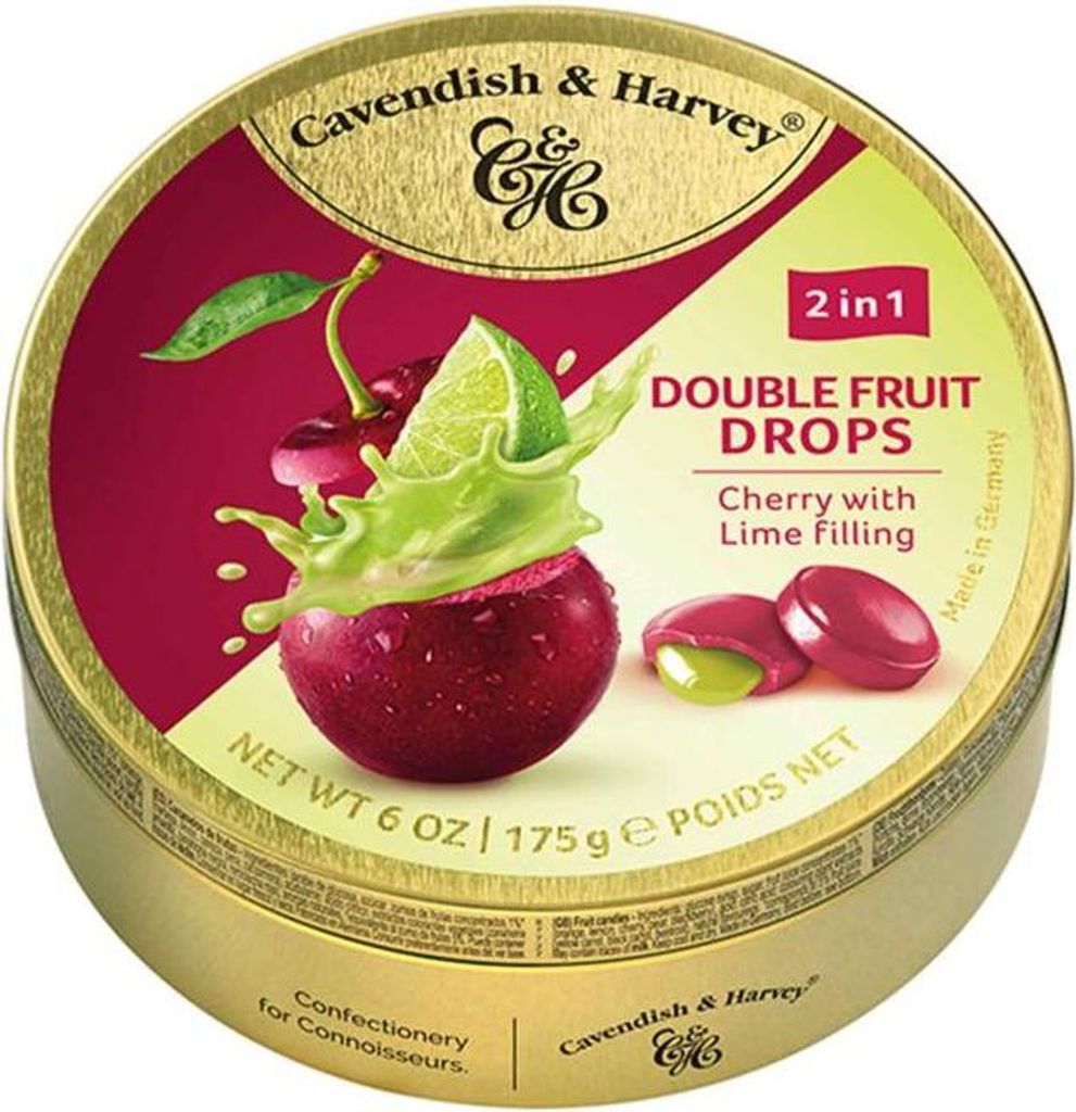 Cavendish & Harvey Double Fruit Drops Cherry with Lime Produktbild 