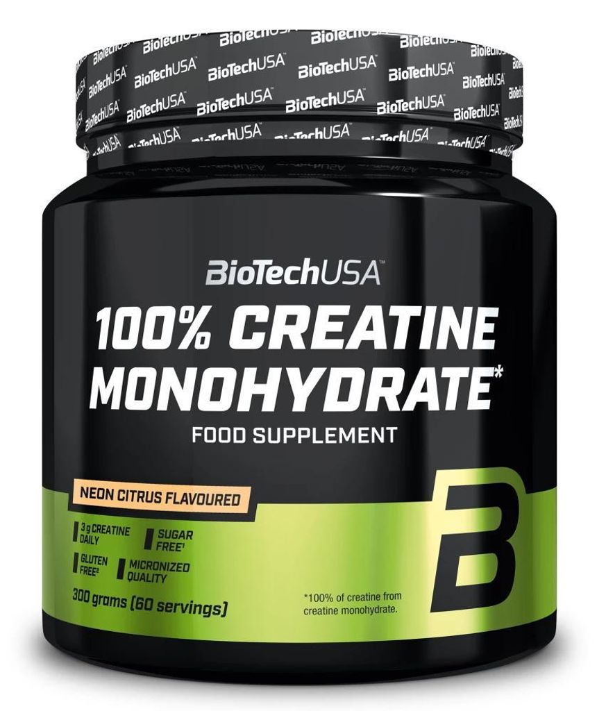 Biotech 100% Creatine Monohydrate 300g Neon Citrus Produktbild 