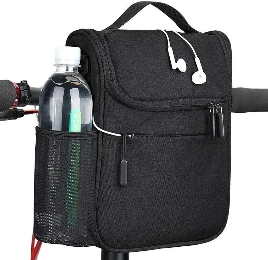 Sacoche de Cadre Vélo 2 en 1 Gotel L34K Noire pour Cyclisme et VTT