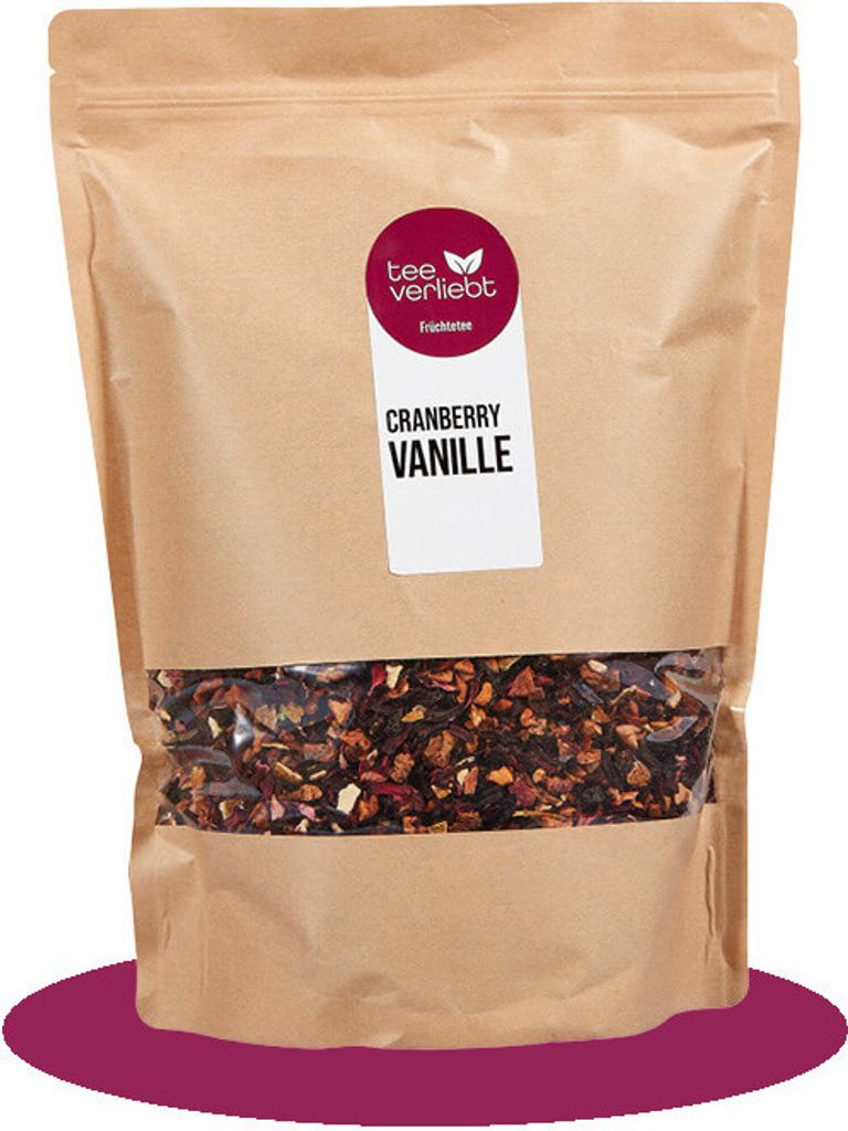 teeverliebt - Cranberry Vanille loser Früchtetee | 1 kg Produktbild 