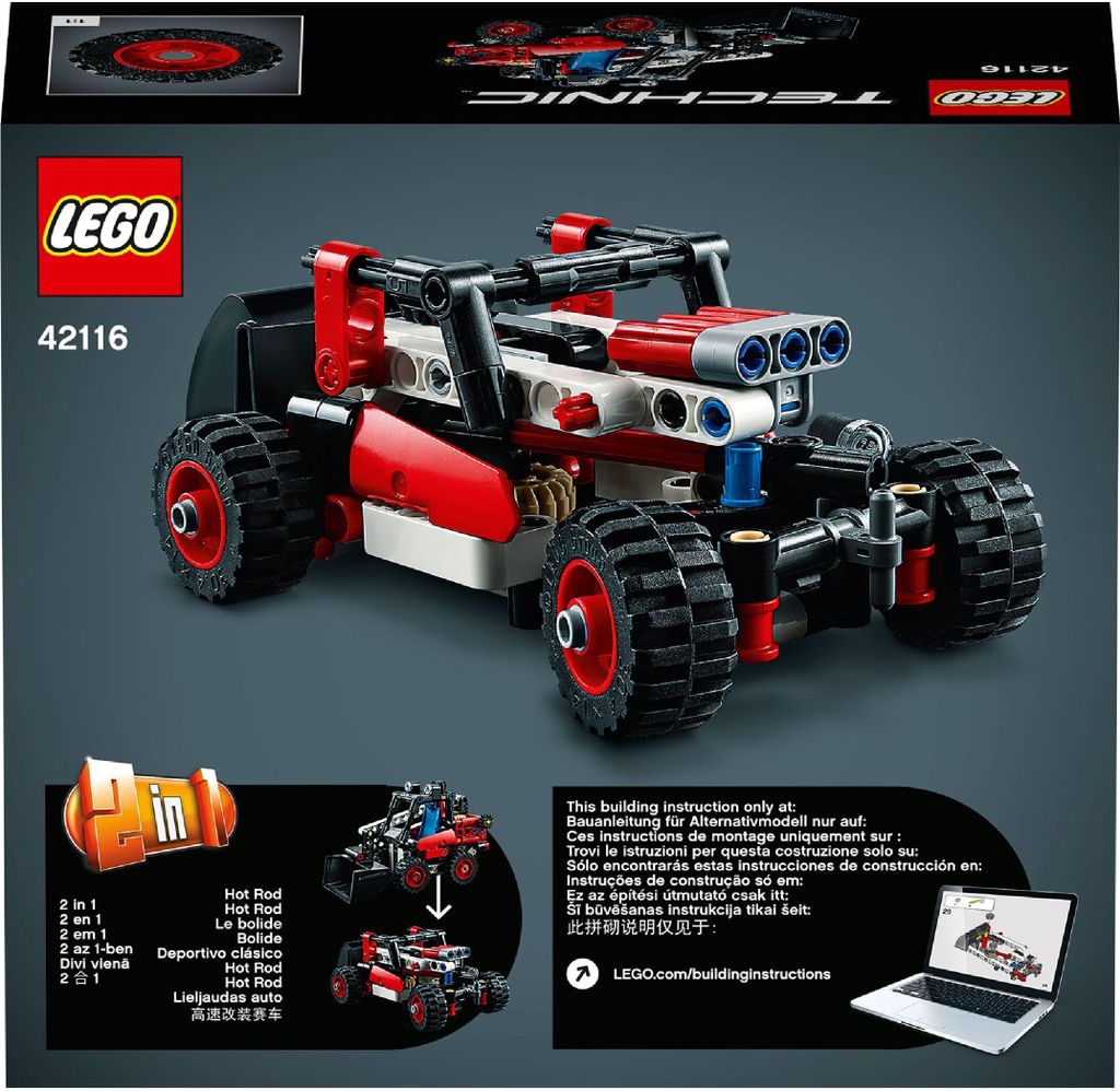 LEGO 42116 Technic Kompaktlader, Bagger - Hot Rod, 2-in-1 Produktbild 9
