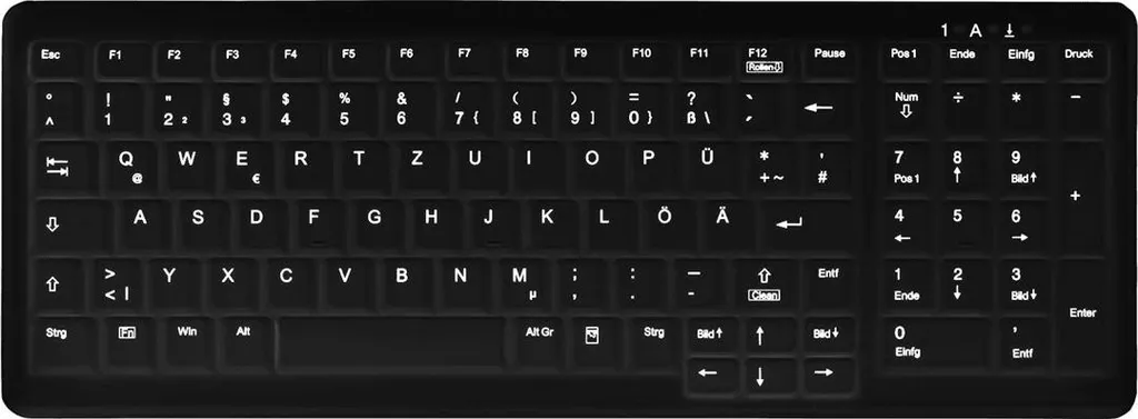 Clavier sans Fil Noir Contour ACTIVE KEY MTA AK-C7000 Haute Qualité