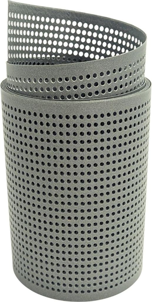 Doppelstab Sichtschutz zaun|zu ECO gelocht 30% Streifen Recycling Zaunblende Salbei 2,55m