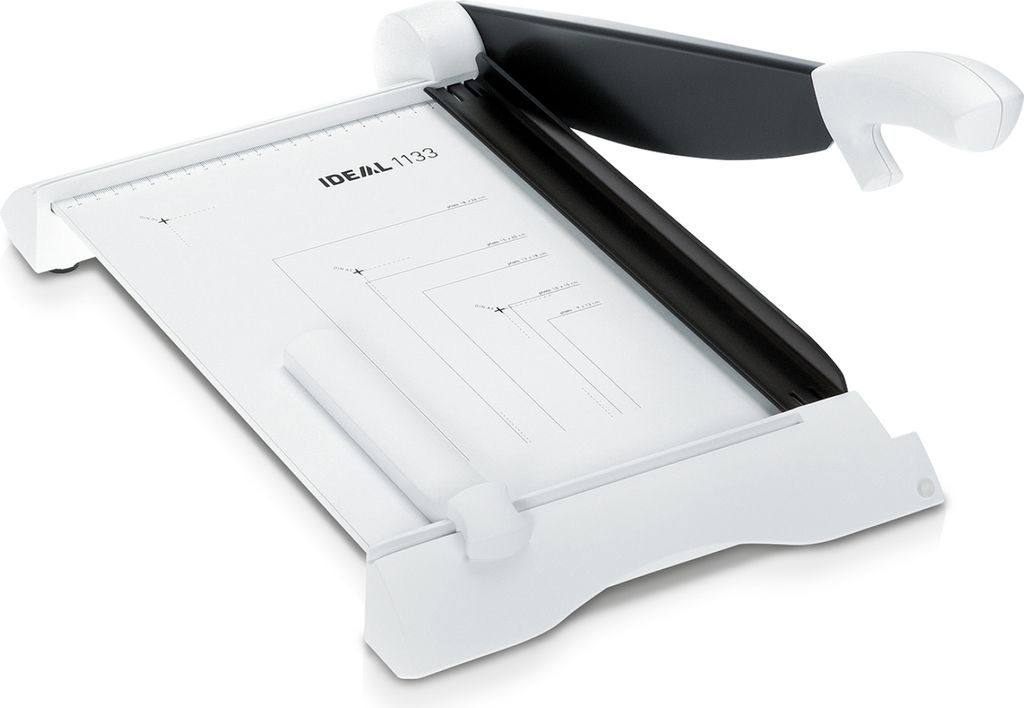 IDEAL 1133 Schneidemaschine, Hebelschneider, Papierschneider bis DIN A4 (250 x 340 mm, Schnittlänge 340 mm, 15 Blatt Kapazität)