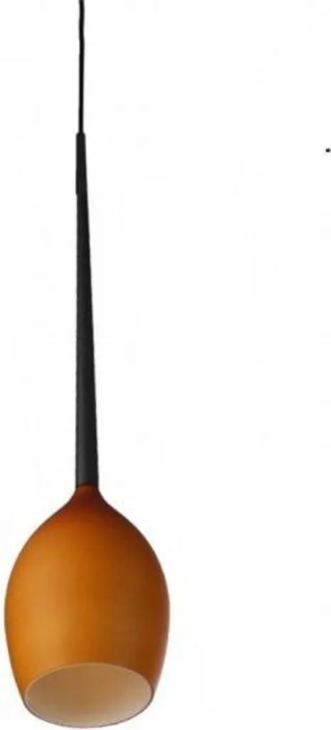 Suspension AZZardo Izza 1 Bernstein en Verre Ambré Design pour Salon