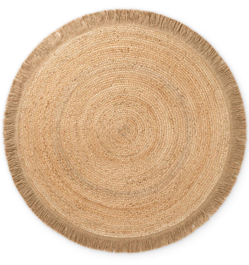 Hanse Home Jute Teppich Rund Nuru, Handgewebt, Fransen, Produktbild 