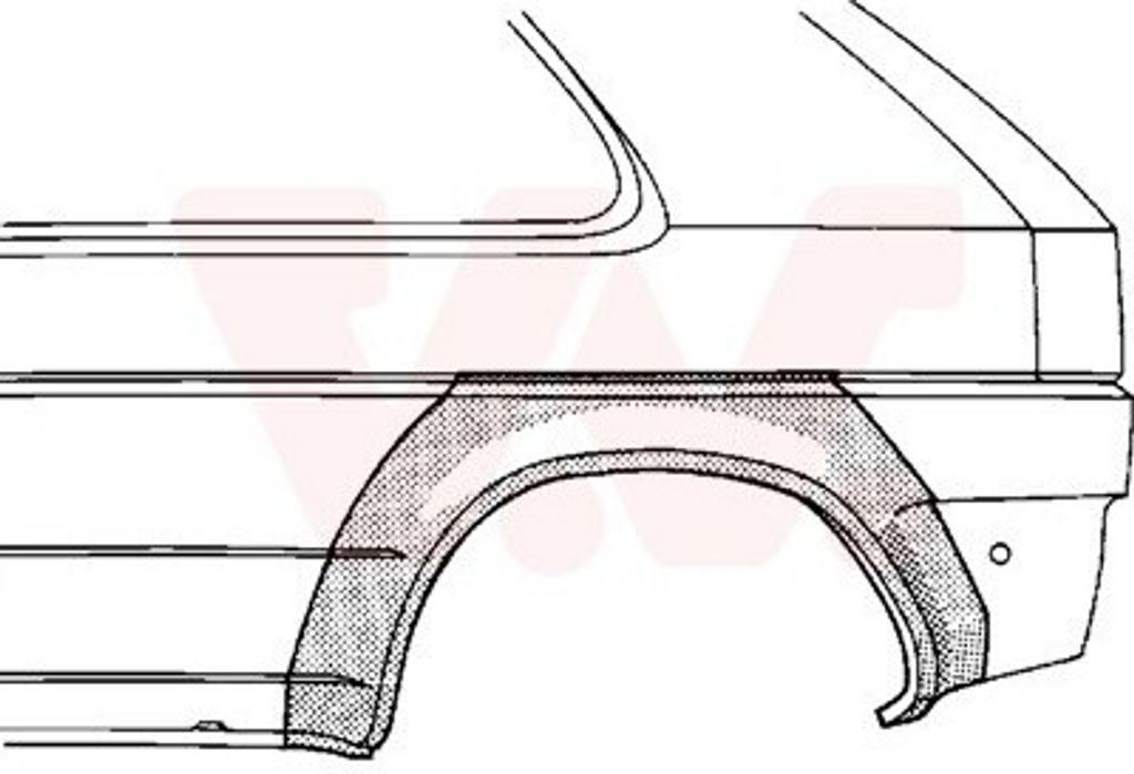 VAN WEZEL Seitenwand Reparaturblech für VW GOLF III (1H1) Vento (1H2)