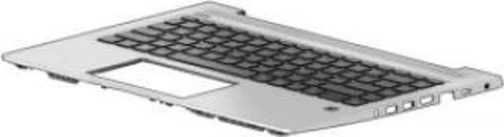 Clavier HP L65225-071 Argenté avec Top Case - Robuste et Design Élégant
