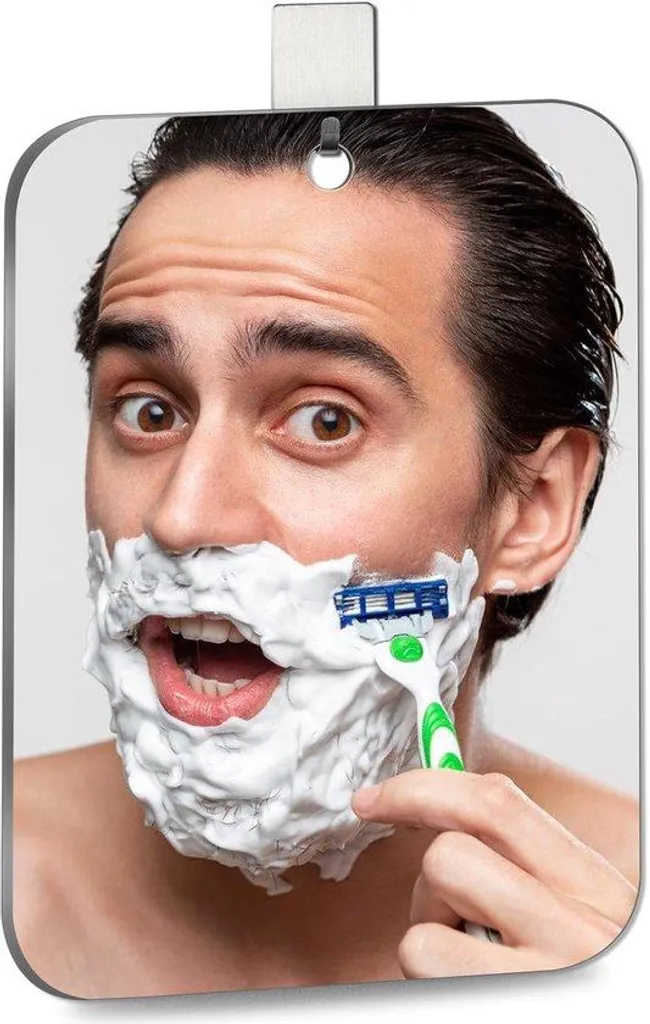 Miroir de douche pour rasage et soins - Format 13x17 cm incassable