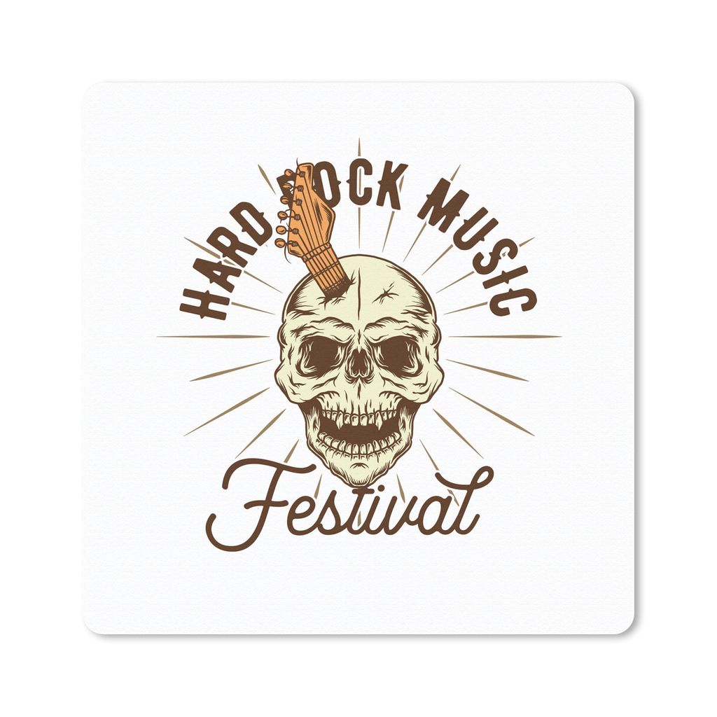 MuchoWow Mauspad Mousepad Vintage - Totenkopf - Gitarre 30x30 cm - Mousepads - Maus Mat - Pad - Mausunterlage - Gaming
