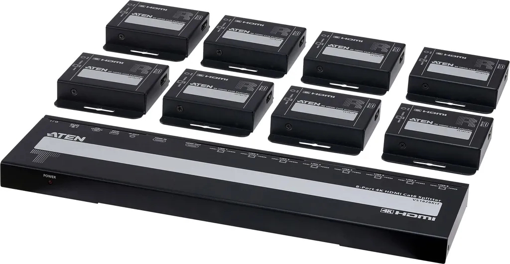 ATEN VS1828KIT Splitter HDMI 4K 8 ports avec récepteurs Cat.6 inclus