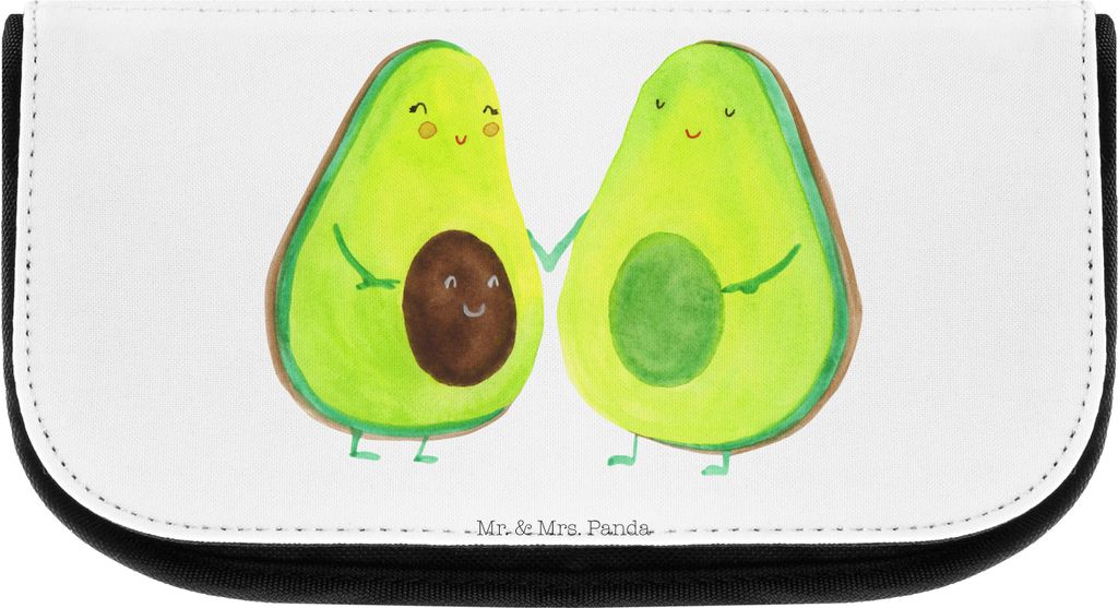 Mr. & Mrs. Panda Kulturbeutel Avocado Pärchen - Weiß - Geschenk, Kulturtasche, kosmetiktäschchen, Liebe, kosmetik organizer, Kosmetikbeutel, Fam...