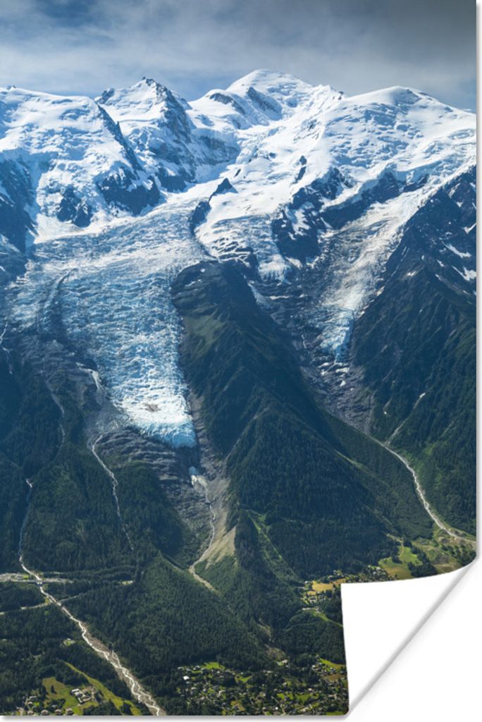 MuchoWow Poster Fantastisches Bild des Mont Blanc 60x90 cm - Wanddekoration