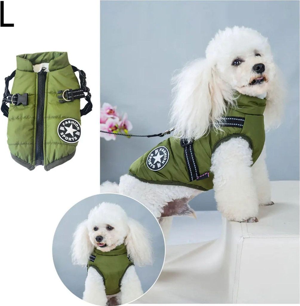 Winter-Haustier-Hundejacke mit Geschirr Winter-warme Produktbild 