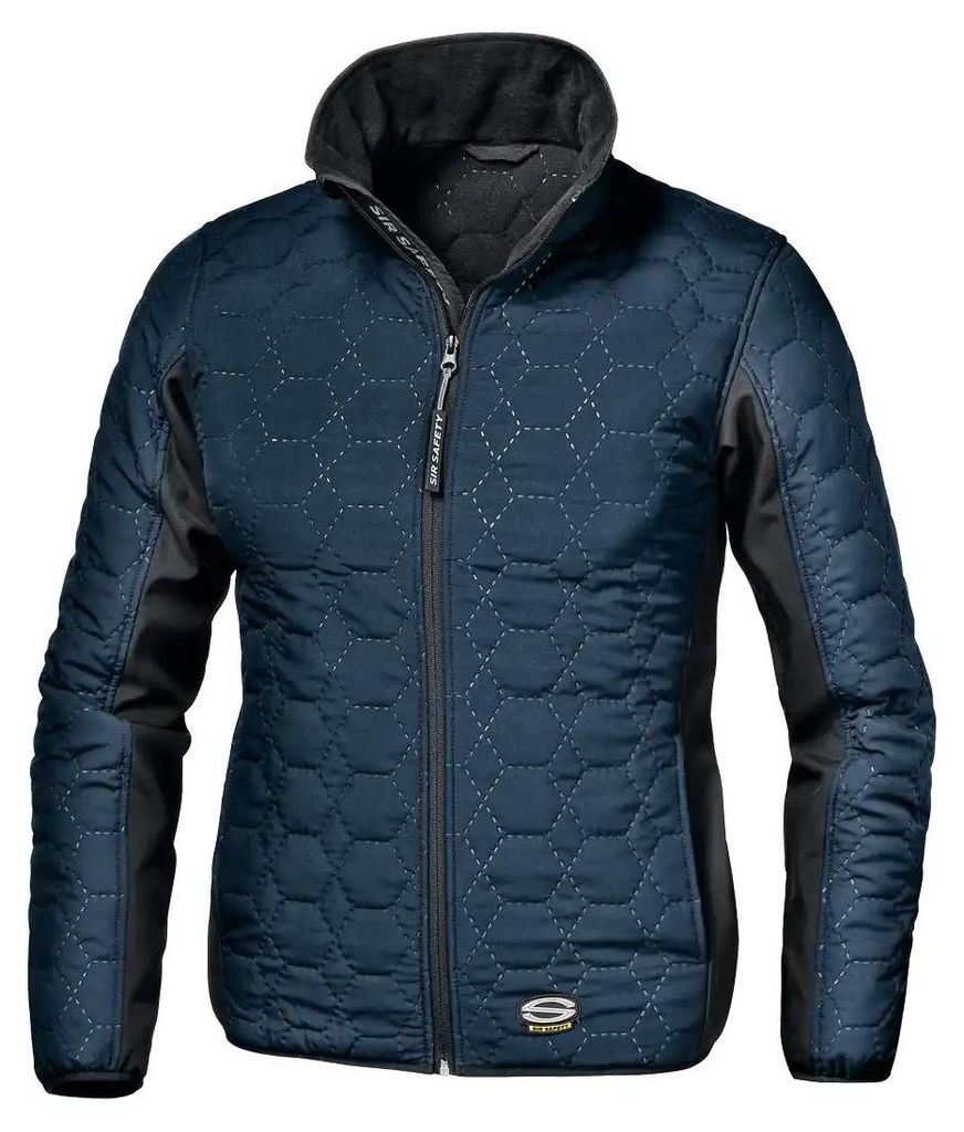 Sir Safety Thermo Damen-Arbeitsjacke Softshell winddicht mit Stehkragen, M, NAVY/BLACK